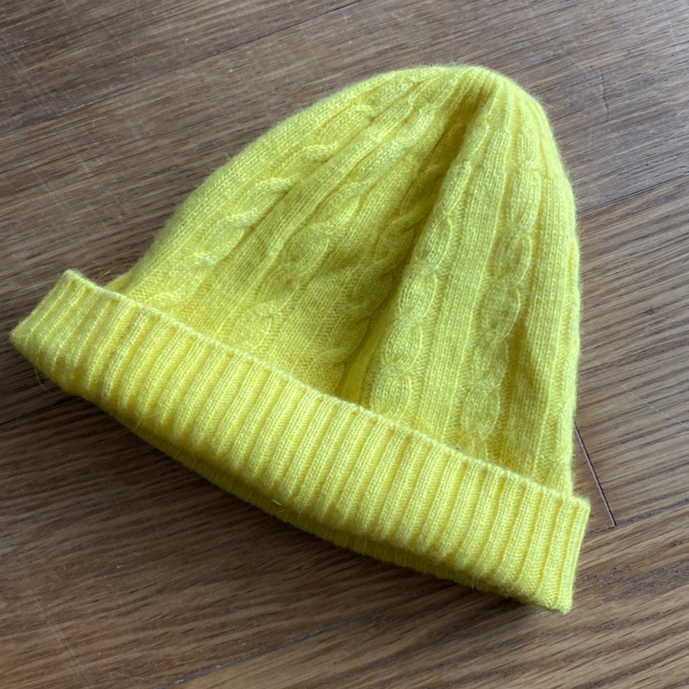 J.Crew Women Girl Yellow Wool Hat Beanie One Size